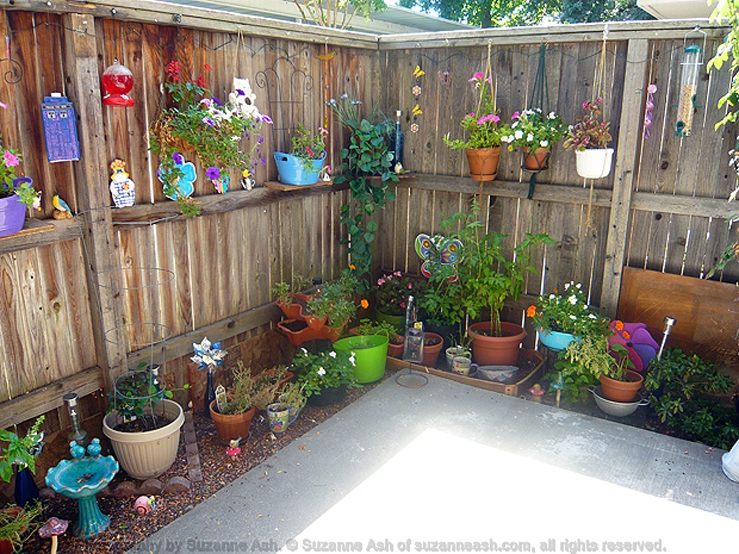 My Patio Garden in August - Right Side