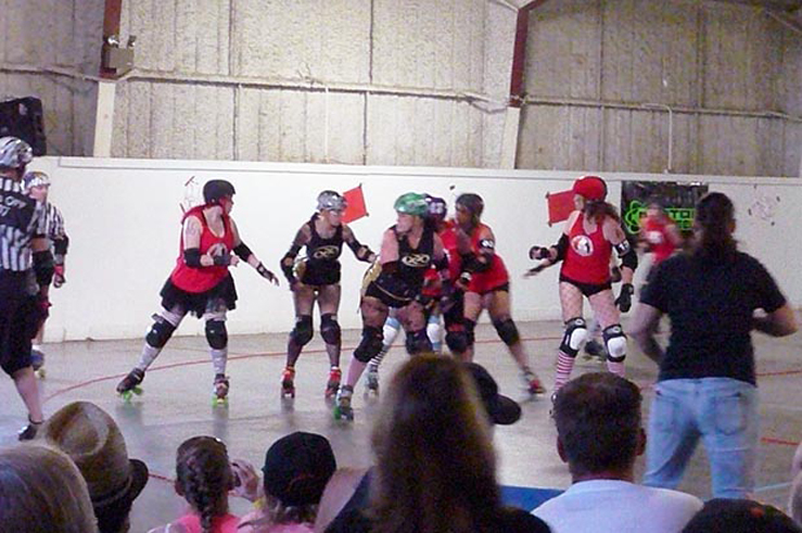 Bella Morte during the bout